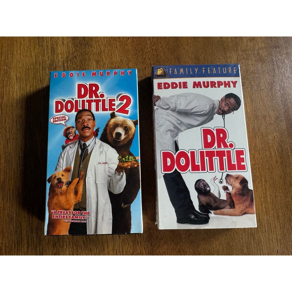 Dr Dolittle 1 & 2 VHS Lot Eddie Murphy Family Movies
